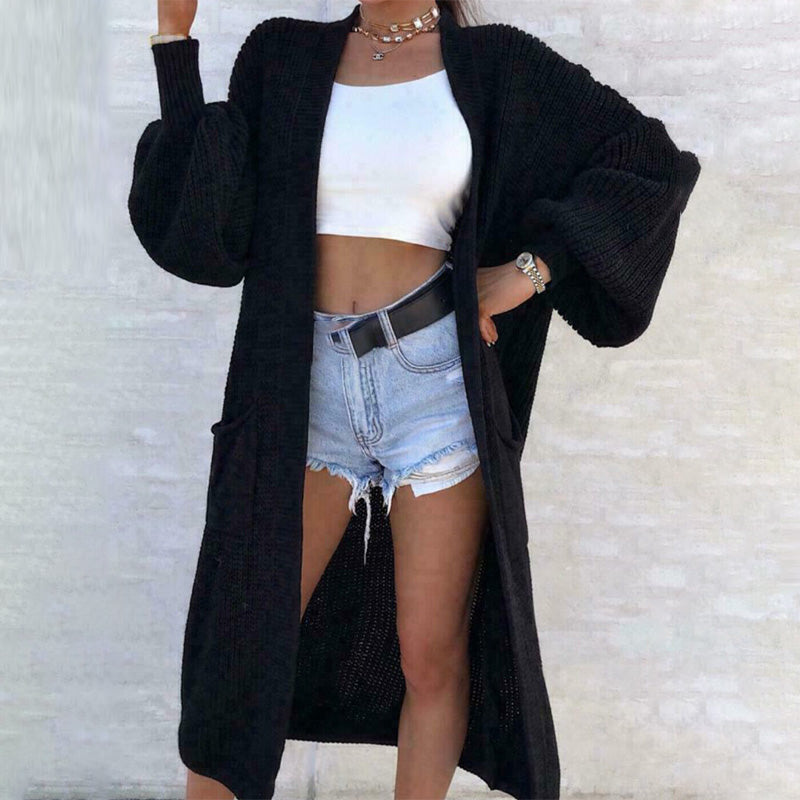 Women's Loose Knit Long Cardigan