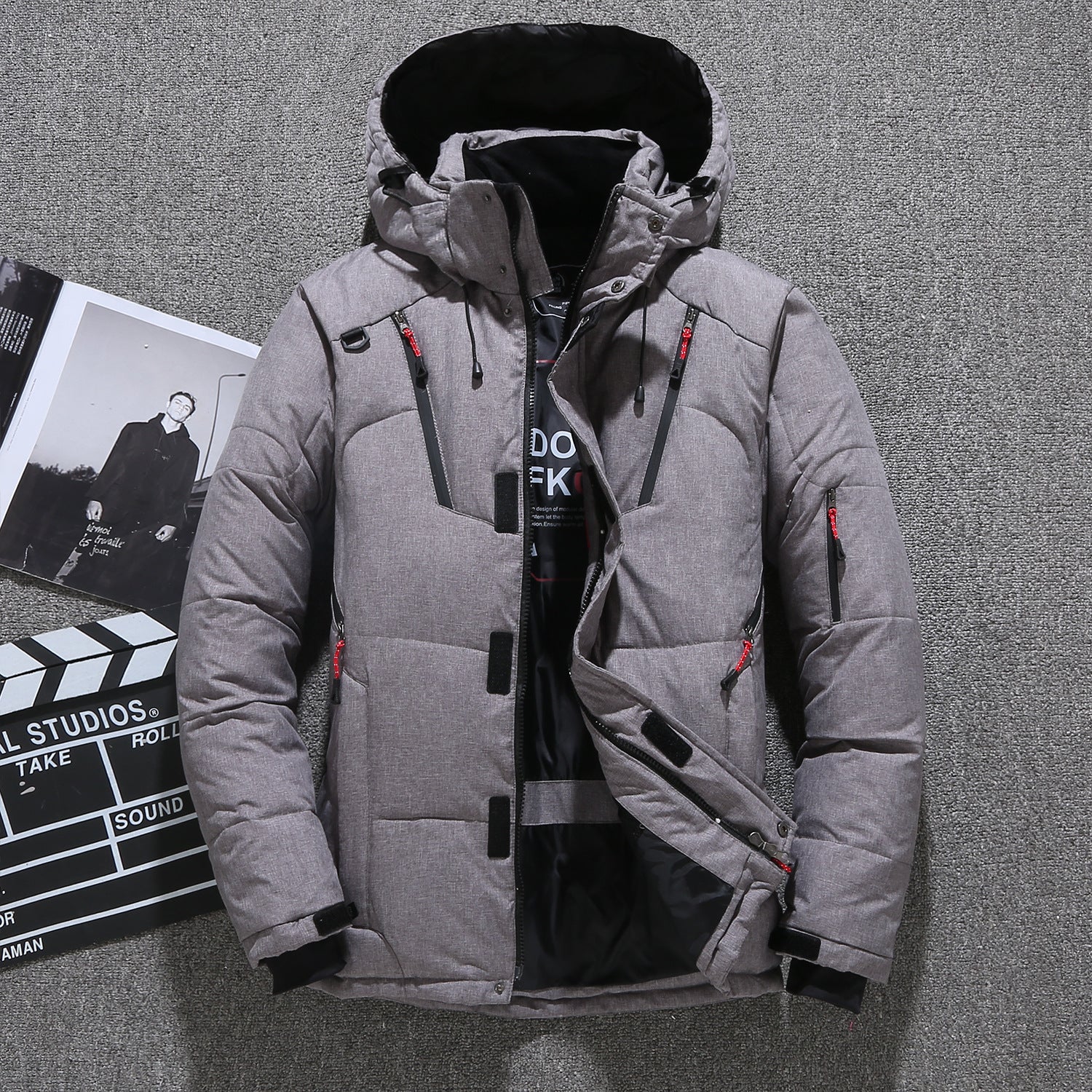 Men’s White Duck Down Parka Winter Warm Jacket