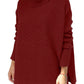 🔥Last Day Promotion 50% OFF🔥Women's Turtleneck Oversize Hem Knit Pullover Sweater