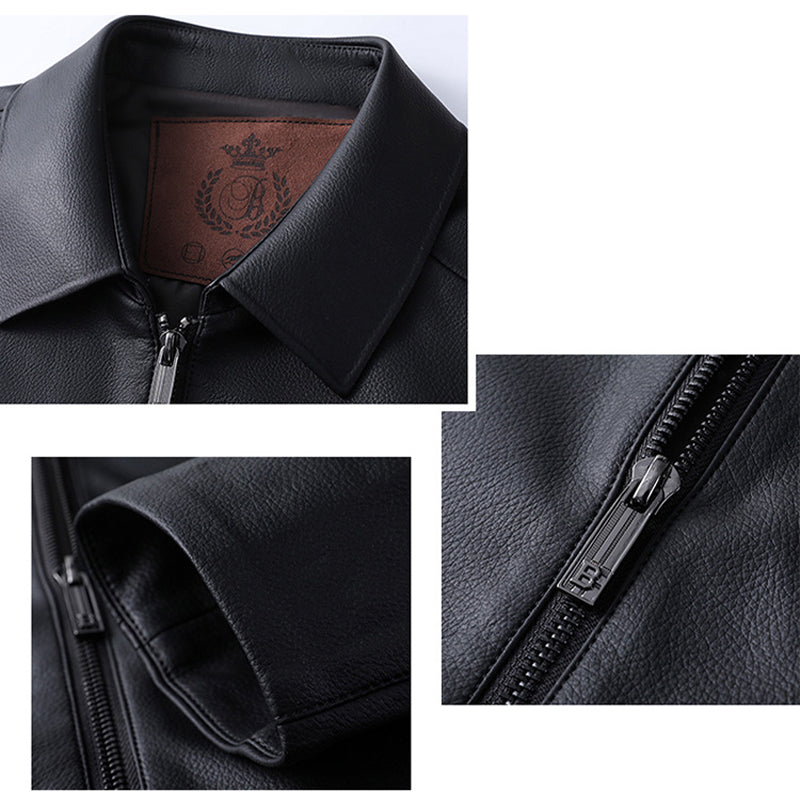 🔥Limited time 50% off sale🔥 Men's Casual Business Lapel PU Leather Jacket