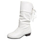 Women's Lace-Up Chunky Heel Mid-Calf Boots