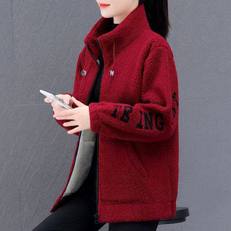 💥Limit Time 49% OFF🍂Women's Standing Collar Fluff Jacket