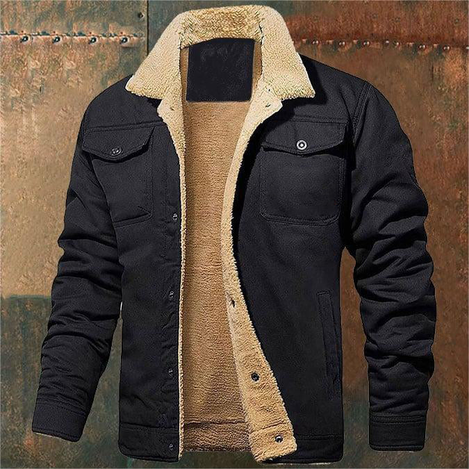 🎁Christmas Sale 40% OFF⏳Men's Retro Western Winter Fleece Jacket