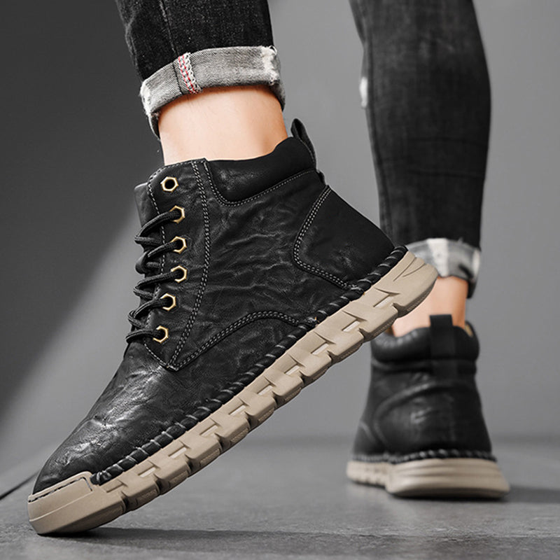 Men's Anti-slip Lace-Up Mid-Top Boots