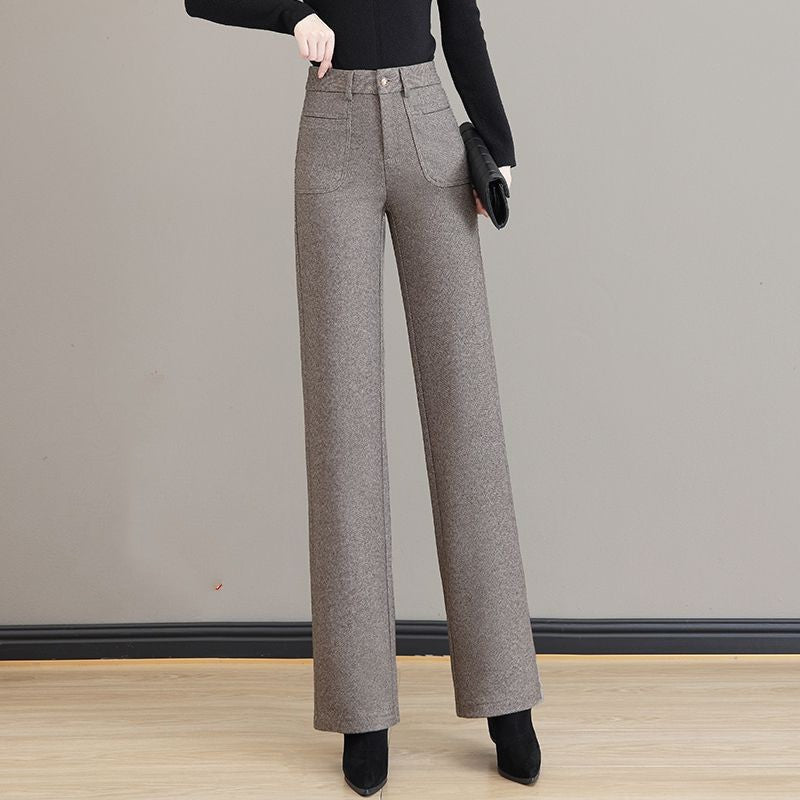 [Gift For Her] Women's High Waisted Thermal Straight Leg Pants