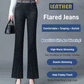 High Waist Elastic Fleece Flared Pants