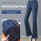 High Waist Elastic Fleece Flared Pants