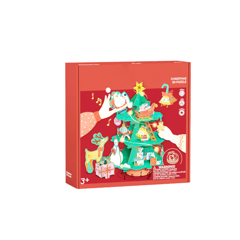 🎁Christmas promotion 49% OFF🎄Christmas Rotating Music 3D Puzzle & Craft Wreath