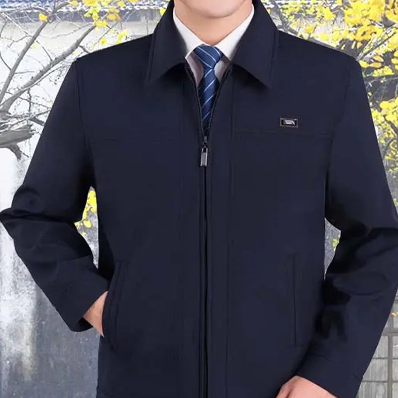 Men's Casual Laydown Collar Jacket with Pockets