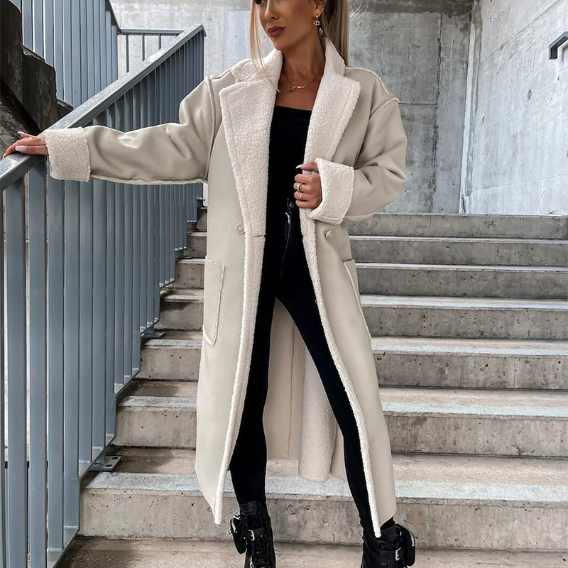 ❄️Winter Specials❄️ Women's Stylish Lapel Coat with Belt