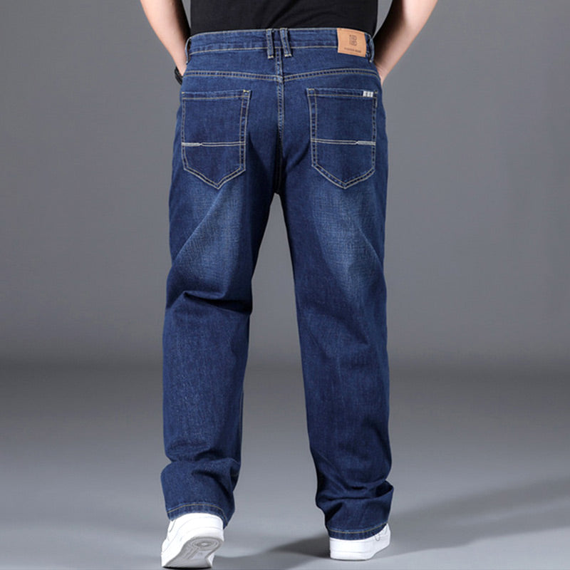 Stylish Loose High Stretch Straight Leg Jeans