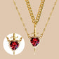 Vintage Matching Heart and Sword Necklace Set