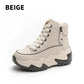 Women's Casual PU Leather Platform Shoes
