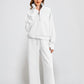 🔥Big Sale 50% OFF🔥Women’s High-Neck Zip-Up Pullover and Wide-Leg Pants Set