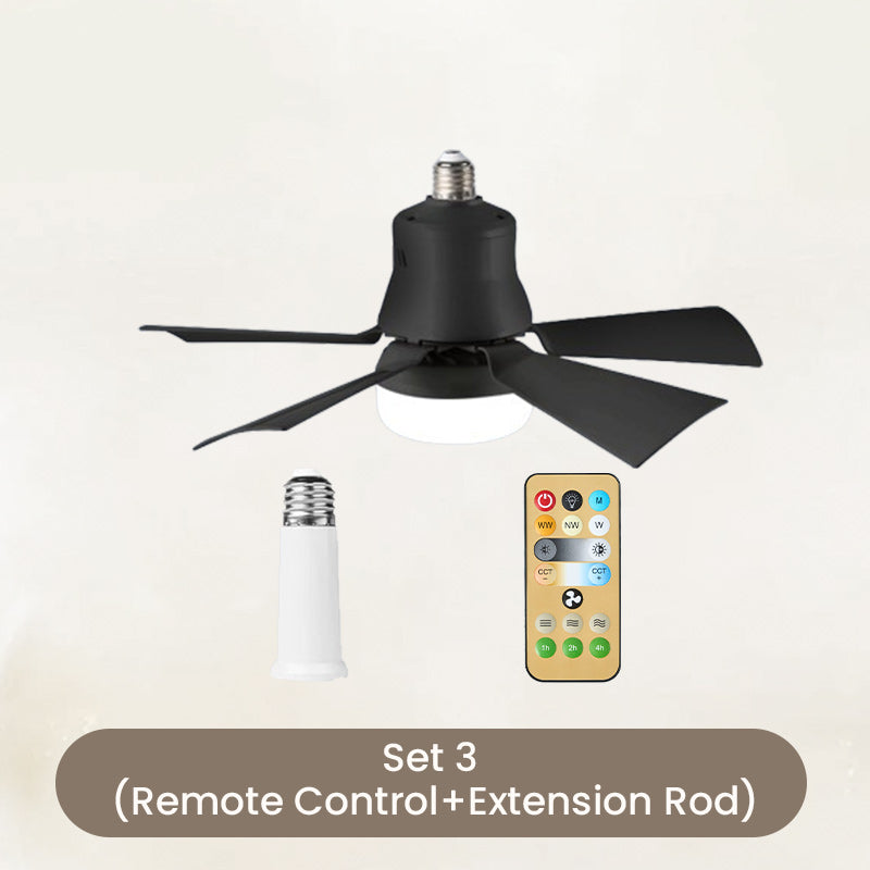 2-in-1 Portable Ceiling Fan & Light With Remote Control