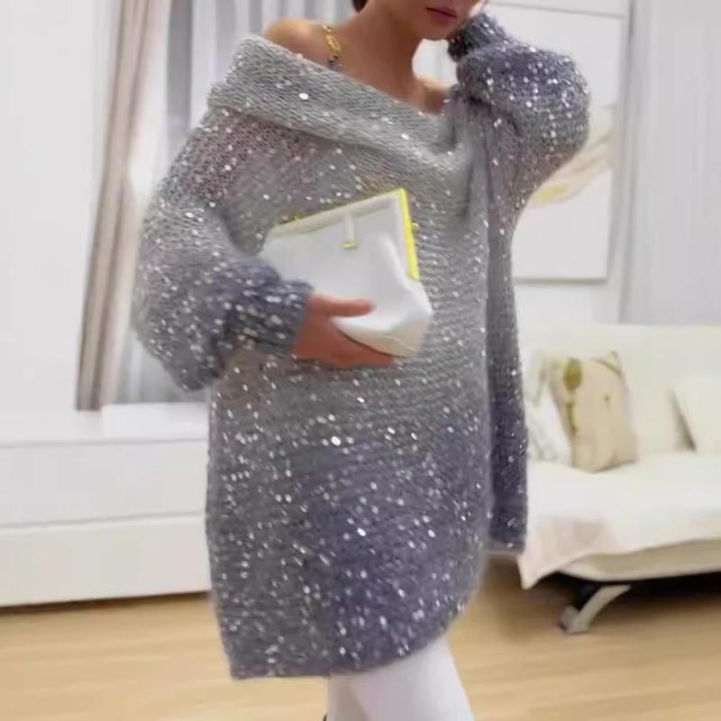 🔥2025 HOT SALE🔥 Women's Off-Shoulder Cozy Loose Sweater