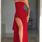 🎉 50% OFF 🛍️Strapless Sheath Dress with Side Slit