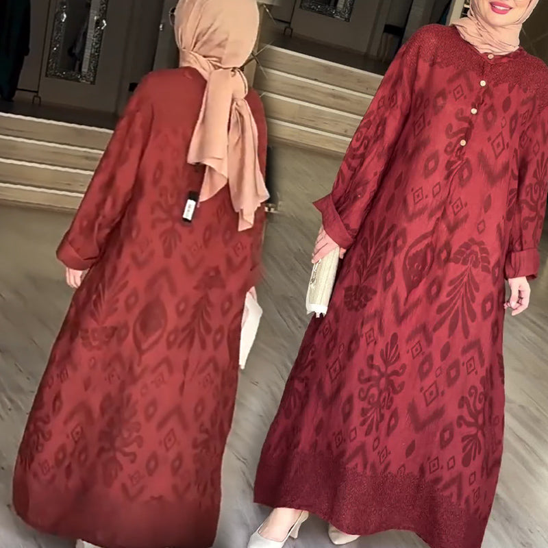 Women’s Graceful Long-Sleeve Maxi Dress