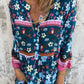 🌸Spring Specials🌸Casual Floral V-Neck Button Closure Dress