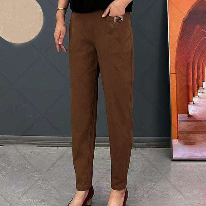 🔥2025 NEW SALES - 50% OFF🔥Women's Elastic Waist Cotton Pants