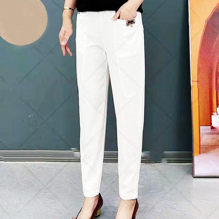 🔥2025 NEW SALES - 50% OFF🔥Women's Elastic Waist Cotton Pants