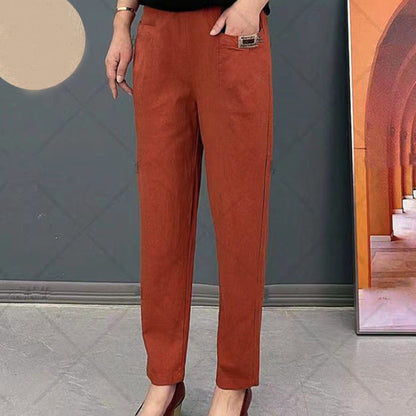 🔥2025 NEW SALES - 50% OFF🔥Women's Elastic Waist Cotton Pants