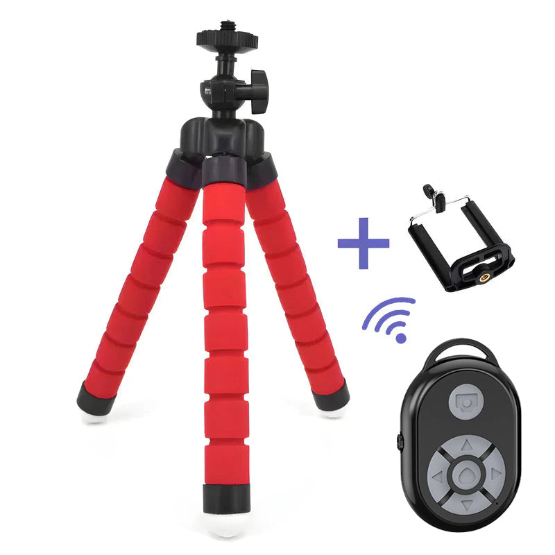 Flexible Mini Octopus Tripod (Remote control included)