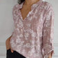 🌸Spring Specials🌸 Women's Floral Print Long Sleeve Blouse with Sequin Pocket