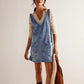 Women's Fashion Denim Backless Dress
