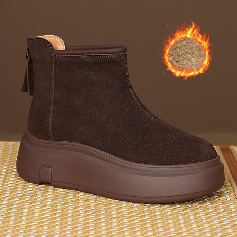 Women's Platform Plush-Lined Ankle Boots