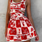 Women's RicRac Floral Cutout Mini Dress