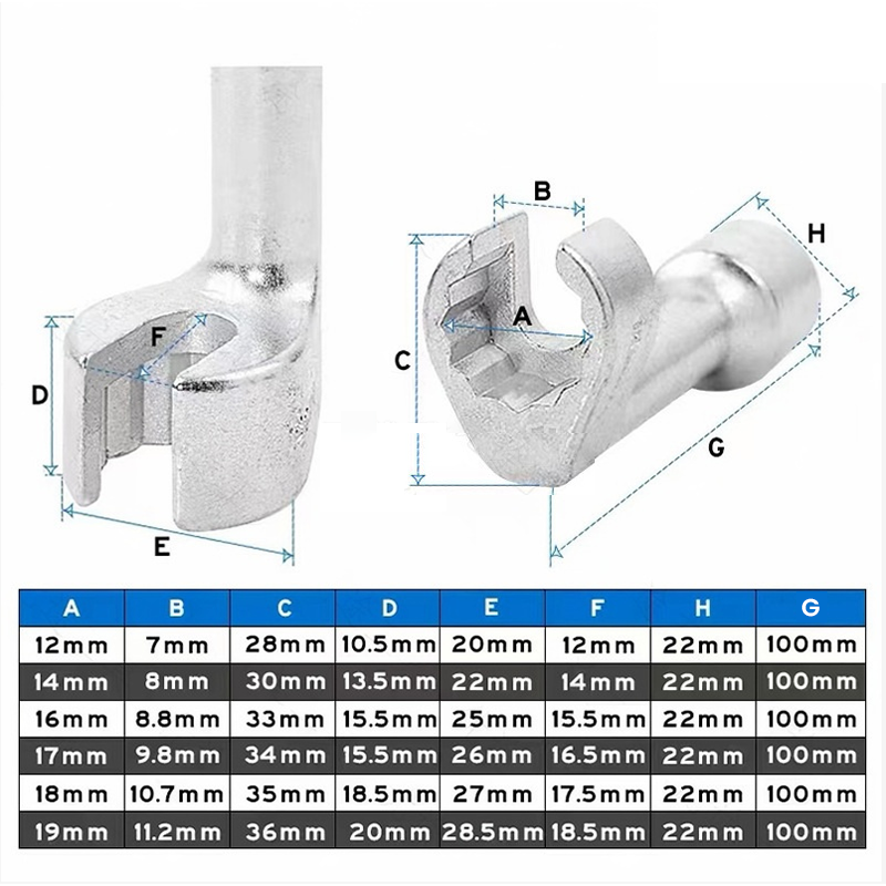 6-Piece Injector Fuel Line Socket Wrench Set