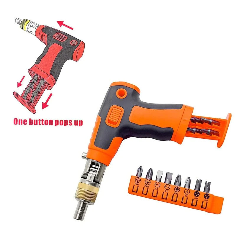 🔥New Year Special Offers🔥Magnetic Ratchet Screwdriver Set