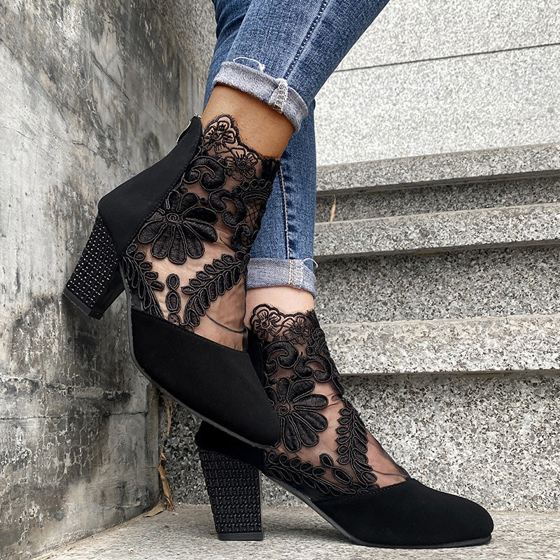 Women's Summer Elegant Lace High Heels