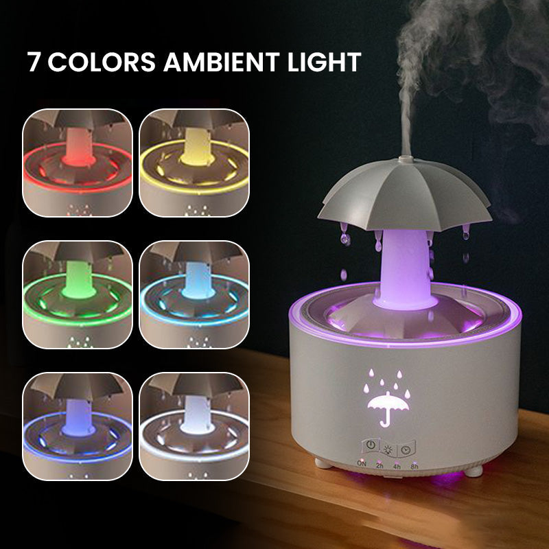 7 Color Rotating Raindrop Aromatherapy Humidifier