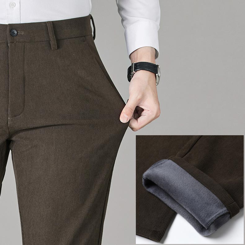 Nice Gift! Men's Thermal Plush Corduroy Casual Pants