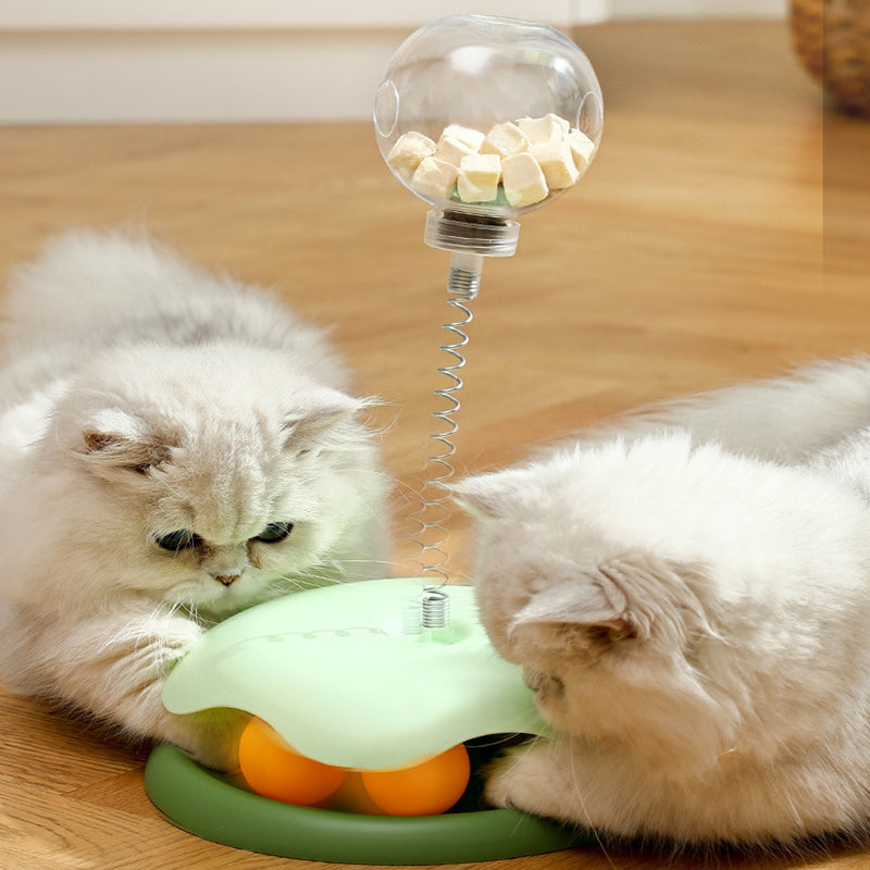 🐱Interactive Cat Carousel With Leaky Balls And Springs✨🐕