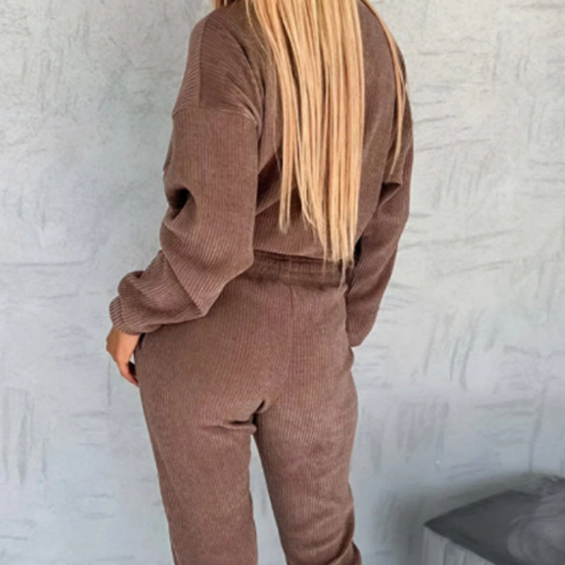 Women’s Corduroy Jogger Sweatsuit Set