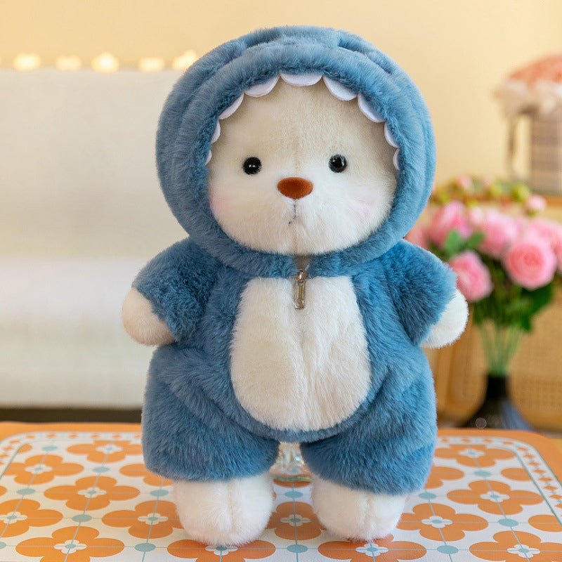 Plush Stuffed Bear Toy with Suit for Children