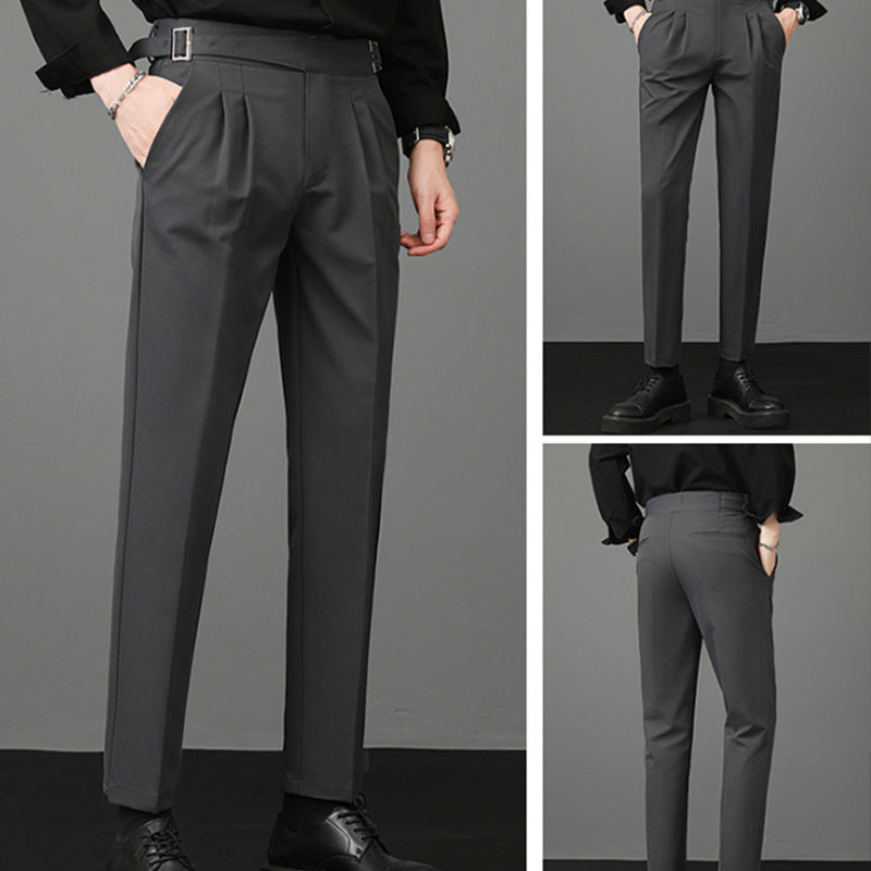 Men's Casual Light Mature Style Slim Fit Suit Pants