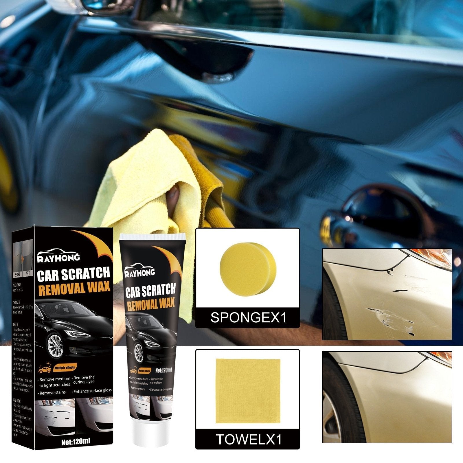 🔥Last Day 49% OFF🔥Car scratch repair wax🧨A must-have brand new car