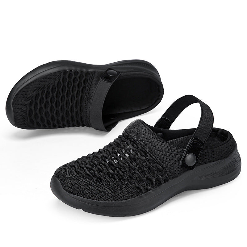 Fashion Mesh Breathable Half Slip-On Sandals