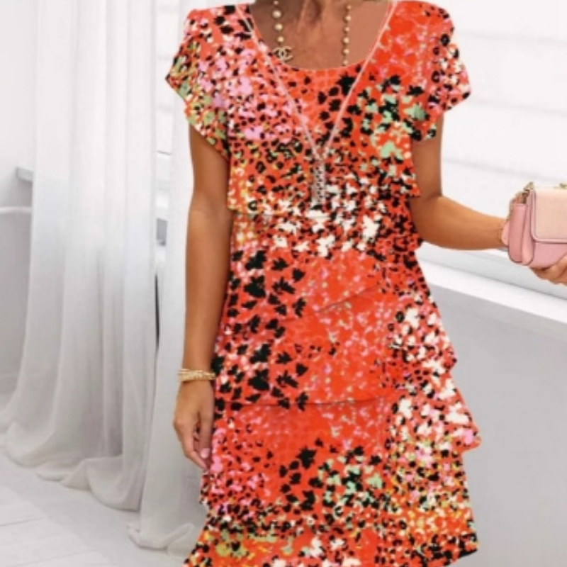 Women's Fashion Casual Printed Dress