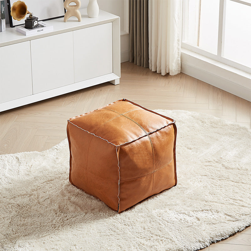 Multifunctional Unstuffed Square Pouf Cover