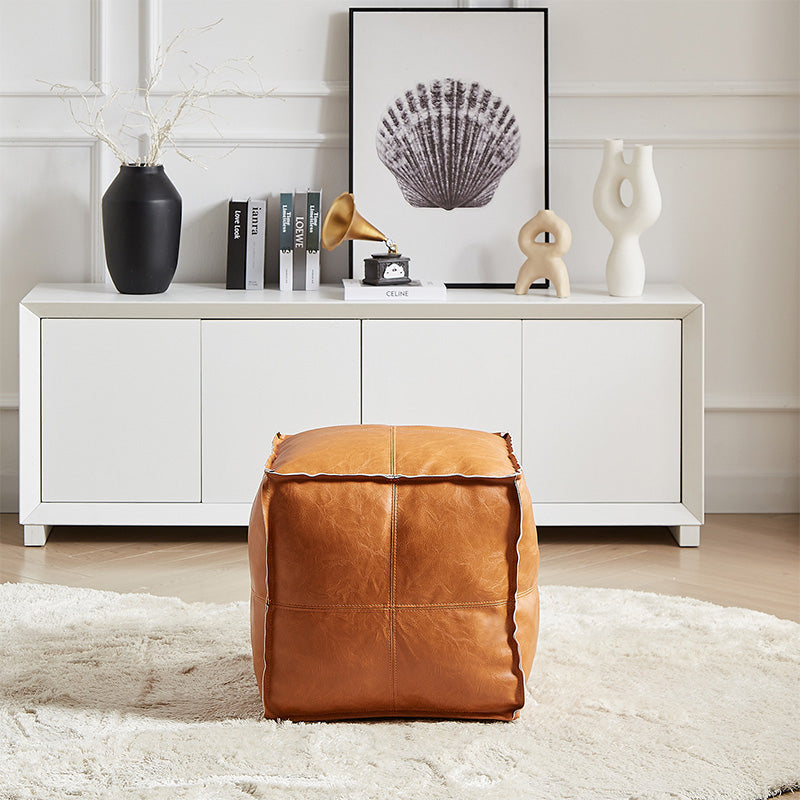 Multifunctional Unstuffed Square Pouf Cover