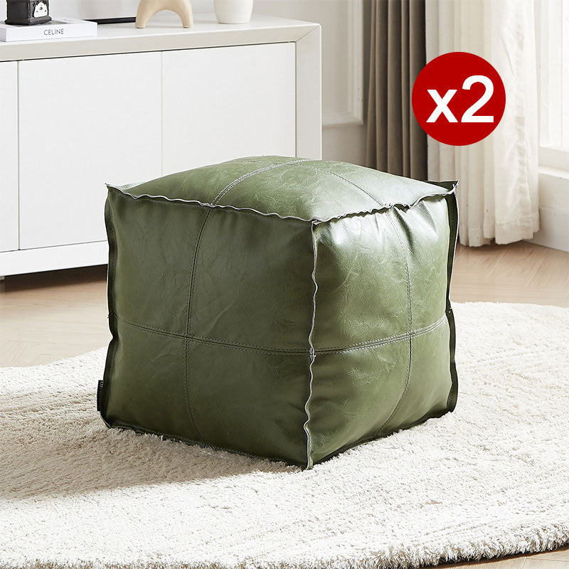 Multifunctional Unstuffed Square Pouf Cover