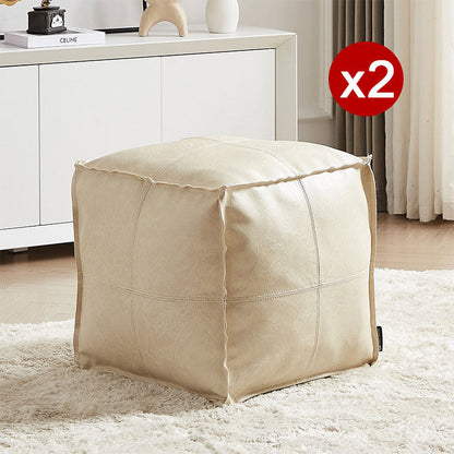 Multifunctional Unstuffed Square Pouf Cover