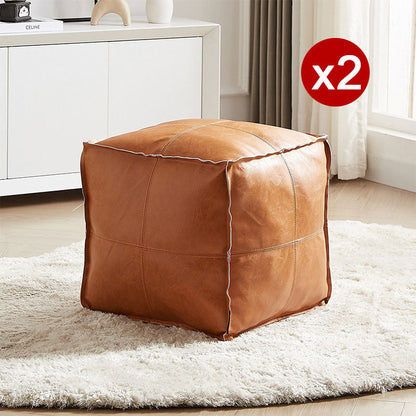 Multifunctional Unstuffed Square Pouf Cover