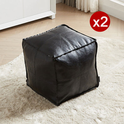 Multifunctional Unstuffed Square Pouf Cover