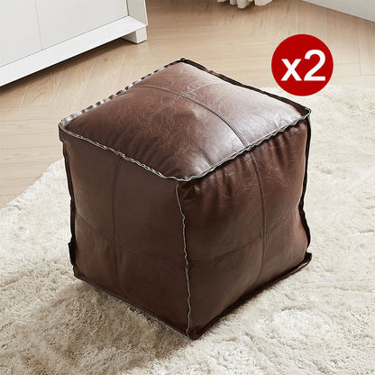 Multifunctional Unstuffed Square Pouf Cover